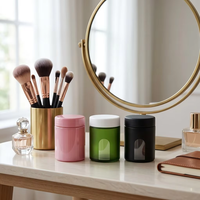 Stoples Penyimpanan Kaca 4oz untuk Matcha Food Grade dengan Jendela Pandang, Wadah Anti Lembab dengan Tutup Pengaman Anak