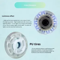Roues de patins à roulettes lumineuses WEIZHONG en PP+PU durables, modèle 9024 pour adultes, 90 mm, accessoires pour patins à roulettes