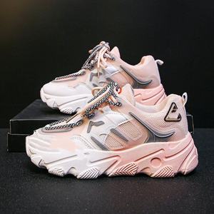 Chaussures de course et de tennis plates à plateforme pour femmes, respirantes, à semelle épaisse, tendance mode - Product Image 3