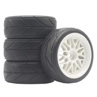 Pneus souples pour voiture télécommandée à l'échelle 1/10, roues en caoutchouc de remplacement de 12 mm, compatibles avec Traxxas 4Tec 2.0 Tamiya TT01 XV01