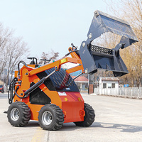 Livraison Gratuite CE EPA Euro V 900kg/1Tonne Mini-chargeuse compacte sur chenilles Moteur Diesel Engins de génie civil Multiples accessoires