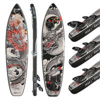 Planche de paddle gonflable (SUP) ITAOSTAR N02 modèle 11'6"x35"x6" avec 5 ailerons, design portable pour lacs et rivières
