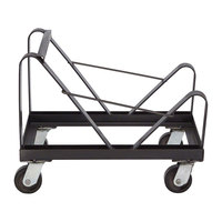 Chariot de rangement personnalisable pour 40 chaises empilables, en acier de calibre 11, avec roulettes en polyuréthane de 4 pouces et revêtement en poudre
