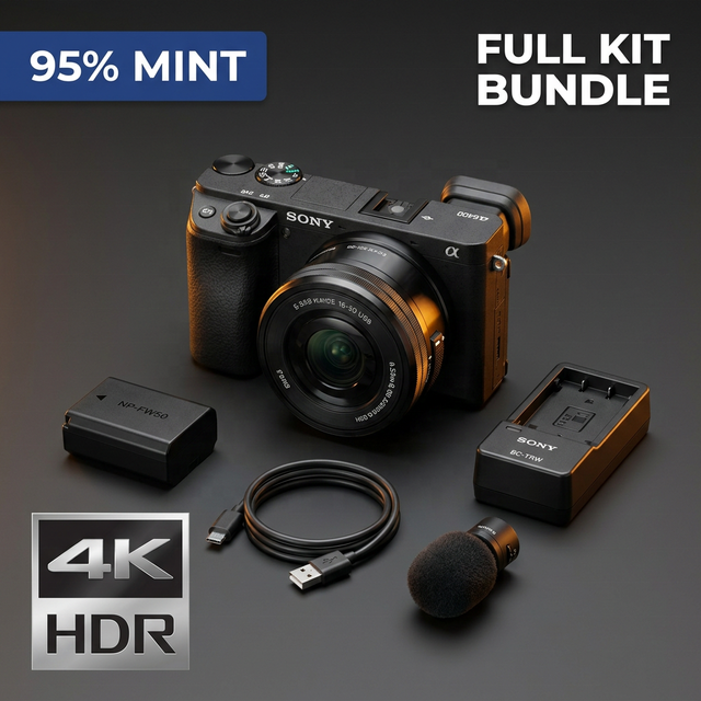 Wholesale Sony' A6400 Alpha 6400 Mirrorless Camera 16-50mm PZ Lens 24.2MP 4K HDR 0.02s Fast AF Real-time Eye AF Vlog Video Bulk