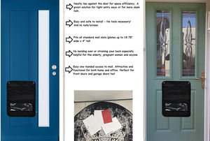 ที่ใส่จดหมายแบบติดประตู ผลิตตามสั่ง ผ้า Oxford 600D สำหรับใช้ภายในอาคาร สีดำ - Product Image 6