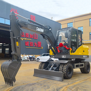 Excavadora de ruedas de China con buenas condiciones, precio razonable, excavadora de ruedas Shanzhong SZL75 a la venta - Product Image 1