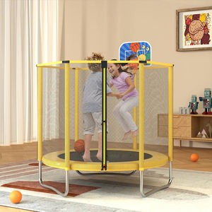Mini trampoline d'intérieur pour enfants avec <span class=keywords><strong>filet</strong></span> de sécurité, trampoline rond à bungee pour usage domestique, <span class=keywords><strong>parc</strong></span> de jeu pour bébé - Product Image 2