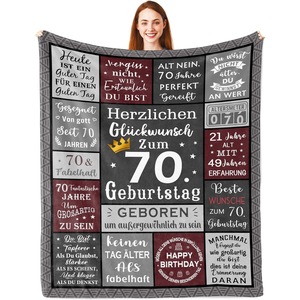 Manta de Franela con Frases de Cumpleaños, Manta Ligera y Transpirable para Cama, Sofá, con Impresión Personalizada - Product Image 2