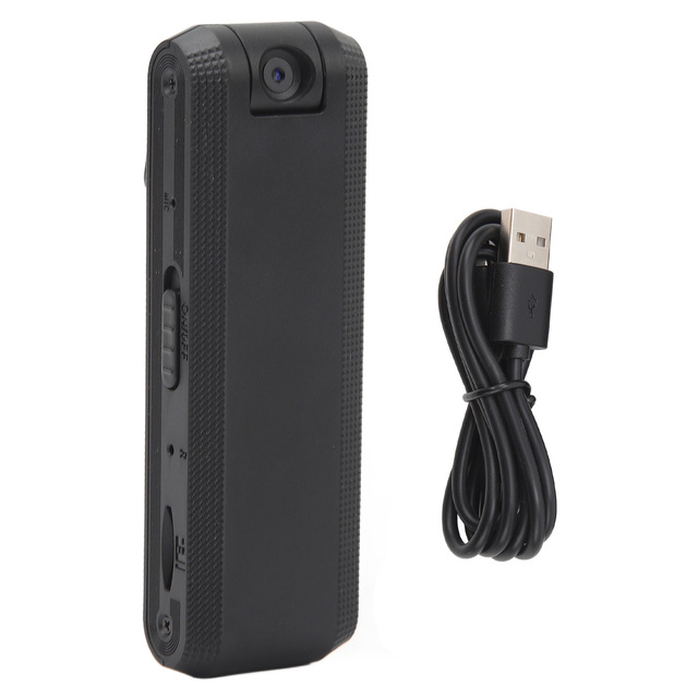 Body Camera HD 1080P Portable Mini Wearable 180 Rotatable Body Mounted Video Recorder 30FPS