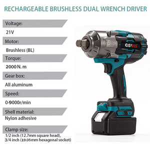 High <strong>Power</strong> 2000N Electric Wrench Battery Powered 21V <strong>Power</strong> Brushless 1/2 Impact Wrench Auto Repair <strong>Tools</strong> Wrench Set <strong>Tools</strong> - Product Image 3