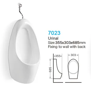 China factory sanitary ware ceramic floor mounted urinals for hot sale Popular basic design male bathroom public toilet