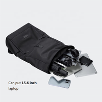 Sac à dos imperméable en tissu Oxford sac à dos roll-top décontracté d'extérieur personnalisé avec compartiment pour ordinateur portable