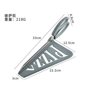 Ciseaux à pizza en acier inoxydable gris en forme de V, coupe-pâte polyvalent pour le pain et la pizza - Product Image 4