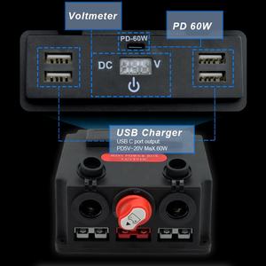 Boîtier de <span class=keywords><strong>distribution</strong></span> d'alimentation CC 12V/24V avec interrupteur de coupure de batterie pour prise Anderson 50A, station de charge rapide - Product Image 5