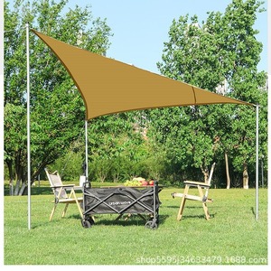 Yuya Triangular Canopy 210d Polyester 2000p Waterproof Outdoor <b>Sun</b> <b>Shade</b> Awning Off White Large Space Four Season Use - Product Image 4