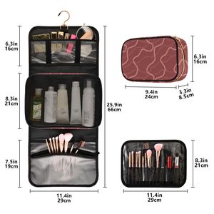 3-in-1 Makeup Bag Hawaiian Lei Design Portable Hanging Travel Makeup Bag Set Women Cosmetic Toiletry Organizer with Logo - Product Image 5