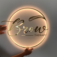Letreros Acrílicos 3D Personalizados con Logotipo Comercial, Letrero para Salón de Belleza, Estudio de Uñas y Peluquería, Decoración Estética de Pared, Placas con Nombre de Empresa