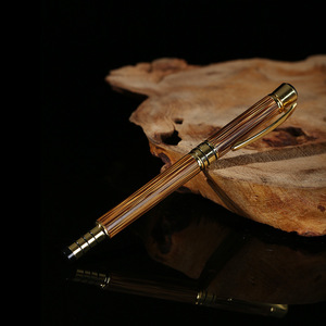 Bamboo Double-Ended Fountain <b>Pen</b> Ballpoint <b>Pen</b> Golden Bamboo Art Collectible Multi Function <b>Pen</b> - Product Image 1