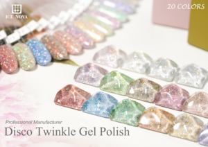 Esmalte <span class=keywords><strong>de</strong></span> Uñas en Gel con Brillo Disco <span class=keywords><strong>de</strong></span> 20 Colores, Textura Suave y Cremosa con Brillante Purpurina Estelar, Excelente Cobertura - Product Image 4