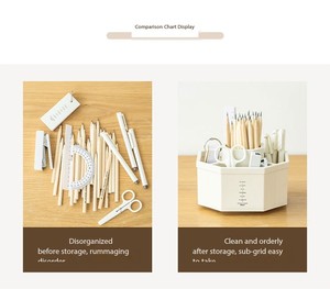 2024 vente en gros OEM Logo bureau support boîte de rangement cosmétique stockage brosses <span class=keywords><strong>stylo</strong></span> outils de mesure bureau école bijoux stockage - Product Image 5