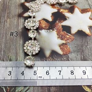 SINRONG Diamant Wasser Blumen kette Material DIY Kristallglas Brautkleider Kleidung Schmuck Herstellung ovale Form Rotundity - Product Image 3