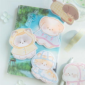 30 yaprak/paket şekilli yapışkan notlar yağmurluk Paws koleksiyonu sevimli Pet tasarımlar öğrenci ofis Memo notları - Product Image 1