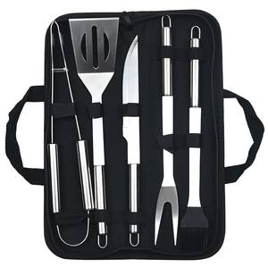 ชุดอุปกรณ์ปิ้งย่างบาร์บีคิวสแตนเลสแบบขายส่ง 5 ชิ้น สำหรับปิกนิกและงานเลี้ยงครอบครัว - Product Image 4