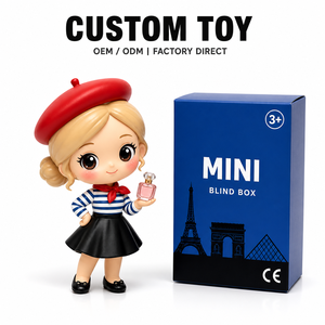 Figurine d'action OEM personnalisée en PVC et vinyle, style Art Toy, mignonne, en boîte surprise, poupée de bureau tendance, petits ornements, accessoires, statue - Product Image 1