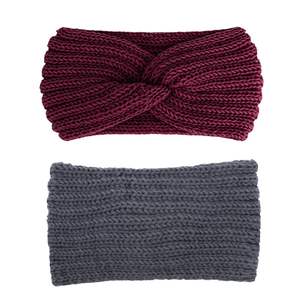 <span class=keywords><strong>Bandeau</strong></span> de sport européen américain automne hiver <span class=keywords><strong>bandeau</strong></span> de cheveux tricoté en laine épaisse - Product Image 4