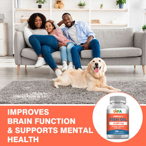 Số lượng 2025 biển sâu 6000 mg Omega-3 dầu cá viên nang mềm hỗ trợ DHA và EPA cao cho các sản phẩm sức khỏe Tâm thần và thể chất - Product Image 5