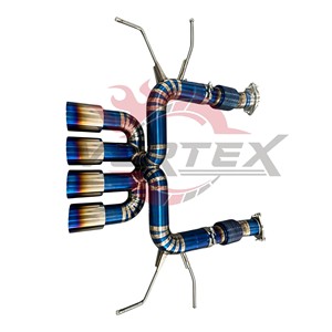 ระบบท่อไอเสียไทเทเนียมประสิทธิภาพสูง Vortex สำหรับ Corvette C7 Z06 ZR1 Supercharger V8 Racing Pipe สีน้ำเงิน - Product Image 6