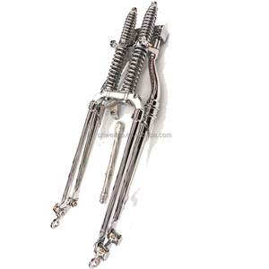 Cổ điển màu đen và mạ crôm <span class=keywords><strong>Springer</strong></span> forks cho Bobber Chopper - Product Image 5