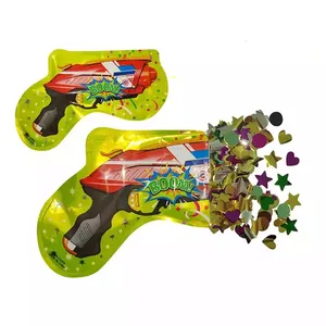 New Surprise Party Boom Fireworks Gun Confetti Self Inflating Pistol Confetti Foil Balloon