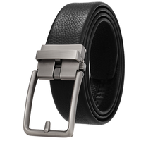 Ceinture automatique fonctionnelle pour homme LY36-00005-2, en cuir véritable avec boucle à cliquet durable, polyvalente pour le travail et les loisirs