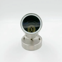 Applique murale d'intérieur à tête unique en acier inoxydable, diffuseur en verre trempé, éclairage étanche GU10 LED réglable, indice IP40