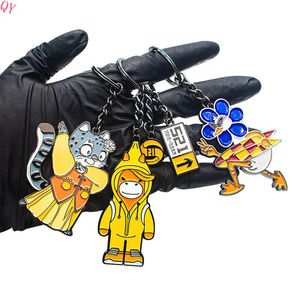 QQ New Arrivals Custom Metal Enamel <b>Key</b> <b>Ring</b> Cartoon Anime Cute Kawaii Keychains for <b>Bags</b> - Product Image 3