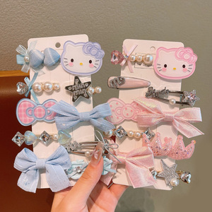 Simpatica Clip per Capelli di <span class=keywords><strong>Hello</strong></span> <span class=keywords><strong>Kitty</strong></span> per Bambina, <span class=keywords><strong>Accessori</strong></span> per Capelli in Plastica a Cartone Animato per Bambine e Neonate per Frangia e Ciuffi Ribelli - Product Image 1