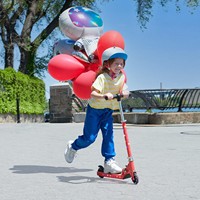 Mini trottinette à deux roues en aluminium avec lumière LED, trottinette à pousser et à pousser du pied pour enfants/jeunes