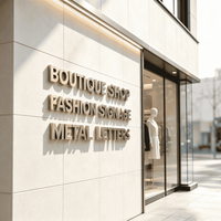 Lettres métalliques 3D découpées sur mesure, étanches, pour logo mural extérieur de stand de rue et de magasin alimentaire