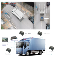 Système de vision panoramique 3D 360° AI pour camion et bus, 1080P AI AVM, caméra avant, latérale et arrière, kit de 4 caméras