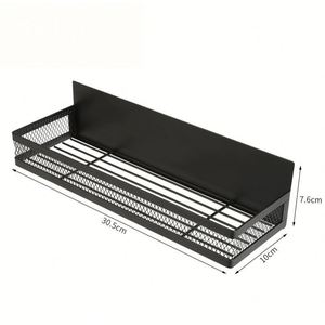 Black Stainless Steel Modern Magnetic <b>Wall</b> Mounted Multifunction Spice Rack <b>Floating</b> Refrigerator Storage <b>Shelves</b> Easy Storage - Product Image 6