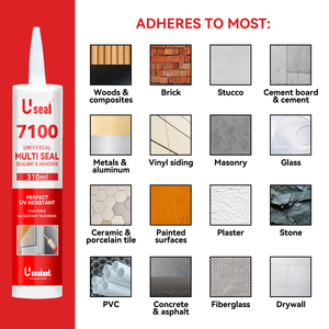 Tất cả các mục đích rõ ràng bê tông PVC Doanh Kính nhôm trượt cửa sổ cửa ra vào HVAC ống dưới nước Silicone sealant sửa chữa keo - Product Image 5