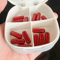 Capsules de suppléments à base de plantes roses naturelles pour femmes – Éclat quotidien de la peau et équilibre corporel – Pilules de bien-être rose mat avec fermeture éclair refermable