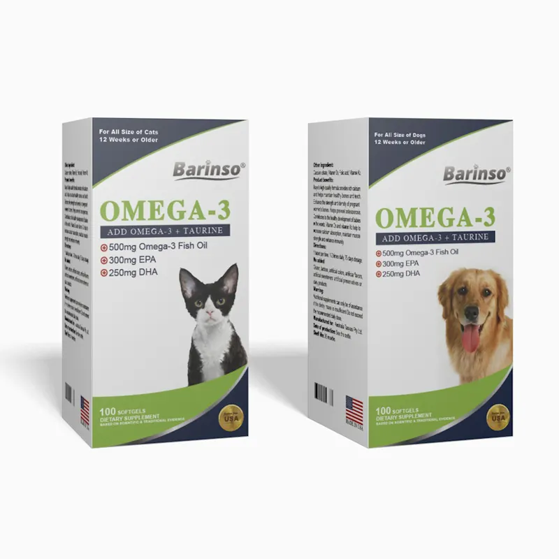 OEM & ODM anjing & kucing murni Alaska minyak lemak Omega Salmon dan EPA & DHA untuk kulit dan mantel