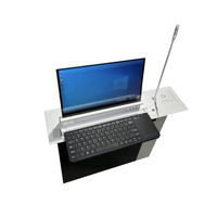 Châssis industriel portable renforcé avec moniteur IPS, clavier et souris intégrés, design moderne pour bureau d'ordinateur et table d'atelier à plateau relevable