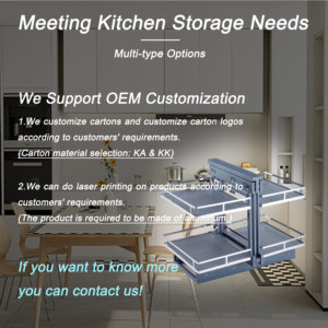 Nhà bếp ma thuật góc kéo ra tủ tổ chức 3 đường ray thêm sâu được xây dựng trong ngăn kéo Chrome Khung gia vị lưu trữ phổ quát - Product Image 5