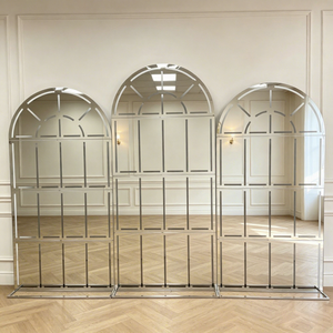 DKB Nuevos accesorios para celebración de bodas, cortina de cuentas semicircular, marco de arco de acero inoxidable dorado para decoración de escenario. - Product Image 1