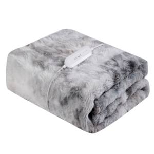 Coperta Elettrica con <span class=keywords><strong>Telecomando</strong></span> in <span class=keywords><strong>Pile</strong></span> PV e Pelliccia Sintetica, 9 Livelli di Calore, Protezione da Surriscaldamento, Certificata CE GS per Letto Invernale e Casa - Product Image 1