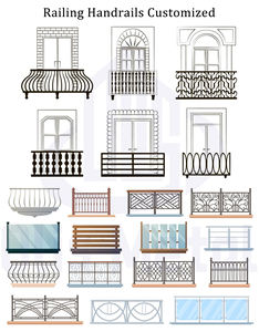 Barandilla de Aleación de Aluminio de Montaje Lateral para Escalón, Barandilla de Escalera en Forma de <span class=keywords><strong>U</strong></span> para Decoración del Hogar, Balcón y Porche - Product Image 6