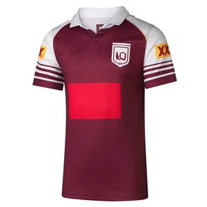 Camiseta de Rugby Personalizada 2026, Camiseta de Rugby de Poliéster Color Granate de Queensland, Pantalones Cortos, Ropa de Fútbol Americano, Impresión Sublimada - Product Image 3